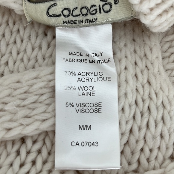 Cocogio Wool Acrylic Blend Cozy Chunky Sweater Made in Italy size M - Picture 7 of 9